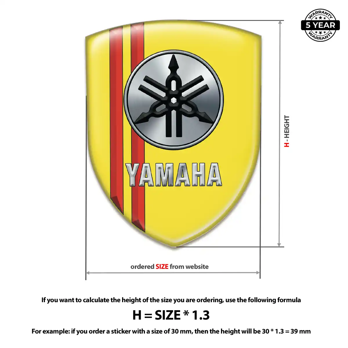 Yamaha Automotive Emblem Sticker Exclusive Series