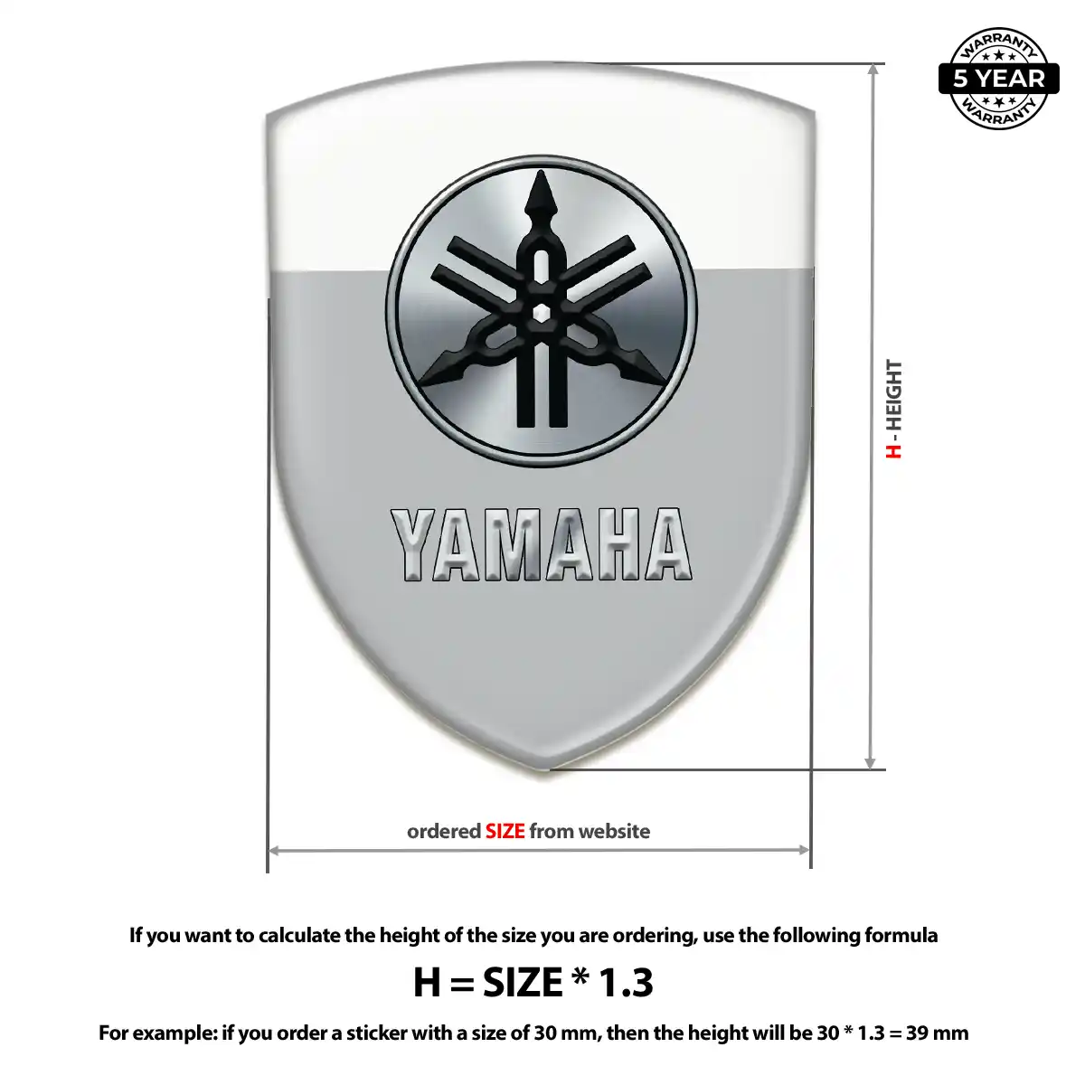 Yamaha Automotive Emblem Sticker Exterior Luxe