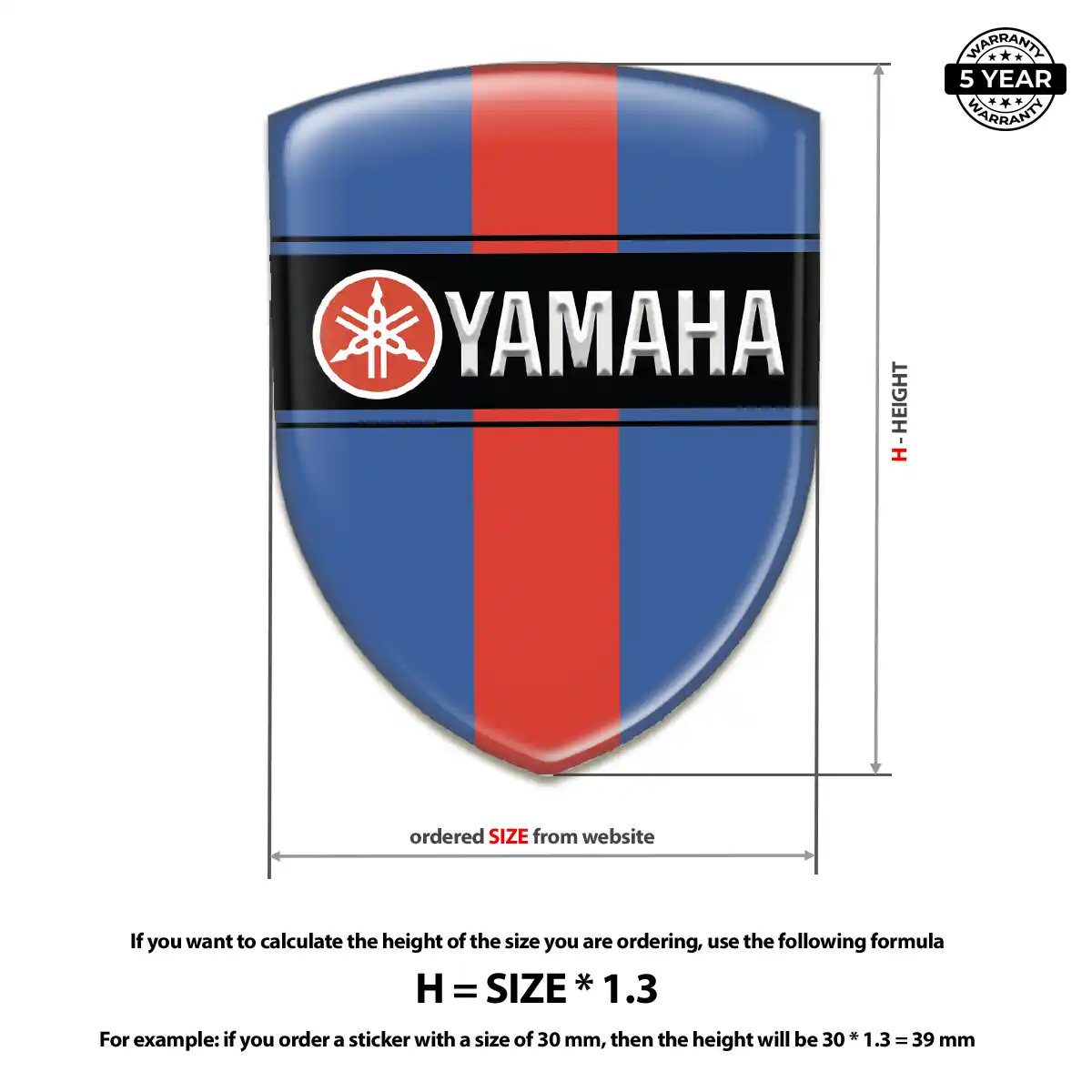 Yamaha Automotive Emblem Sticker Interior Elegance
