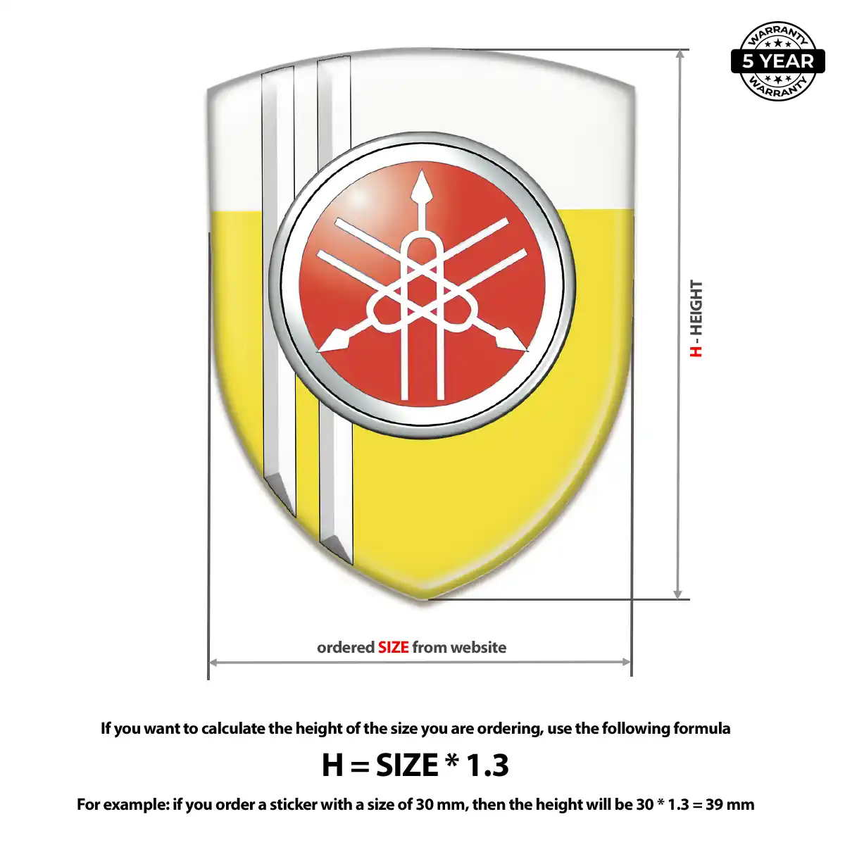 Yamaha Automotive Emblem Sticker Interior Luxe