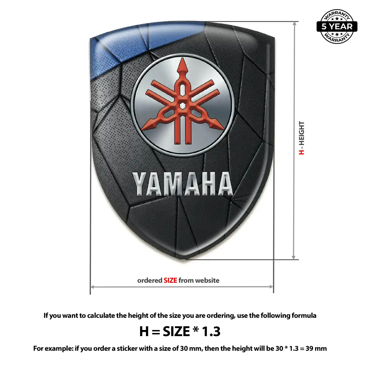 Yamaha Automotive Emblem Sticker Marked Edition
