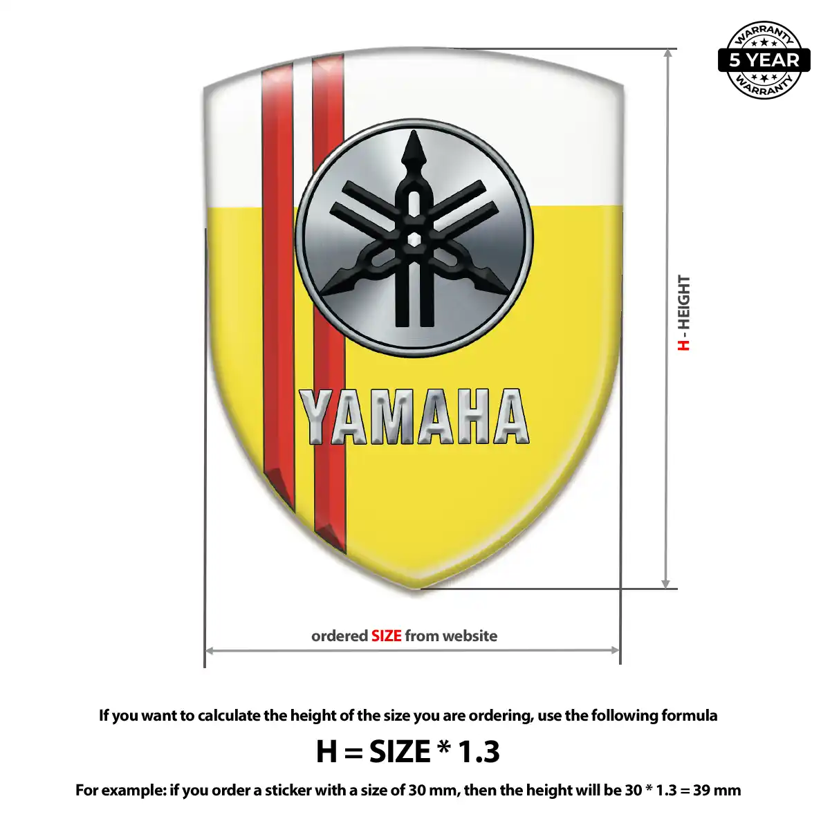 Yamaha Automotive Emblem Sticker Opulent Line