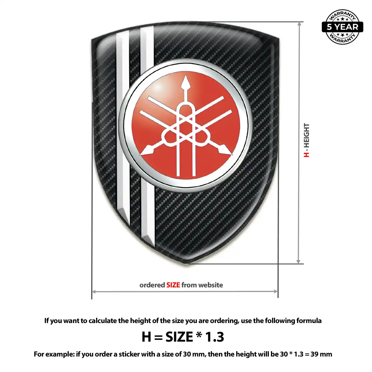 Yamaha Automotive Emblem Sticker Performance Style