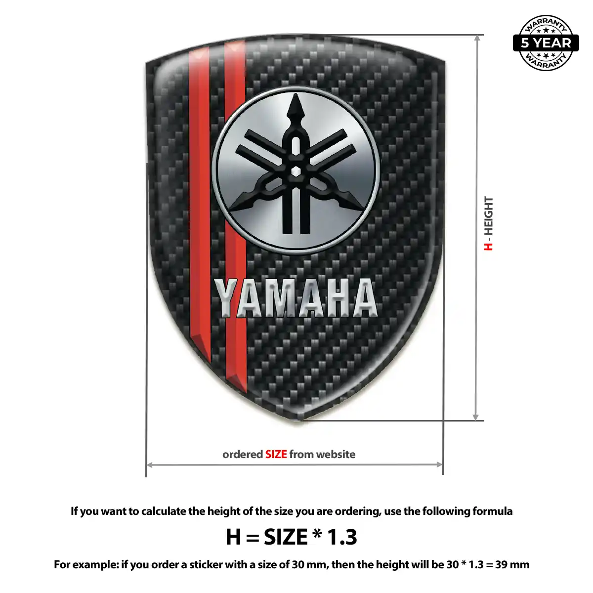 Yamaha Automotive Emblem Sticker Prestige Line