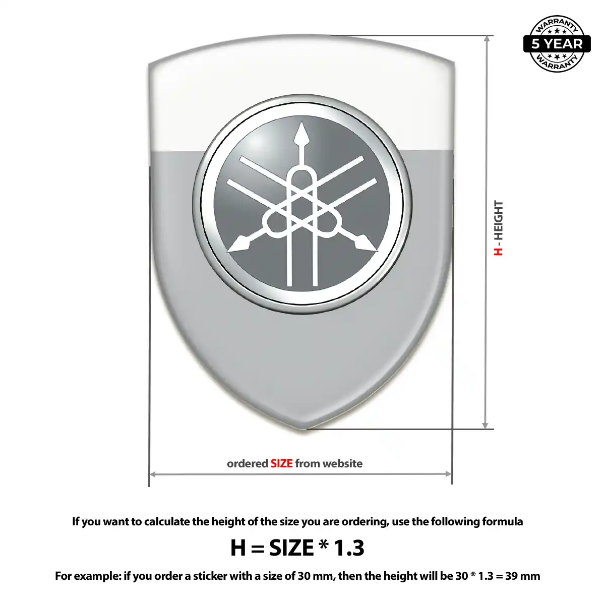 Yamaha Automotive Emblem Sticker Prime Quality