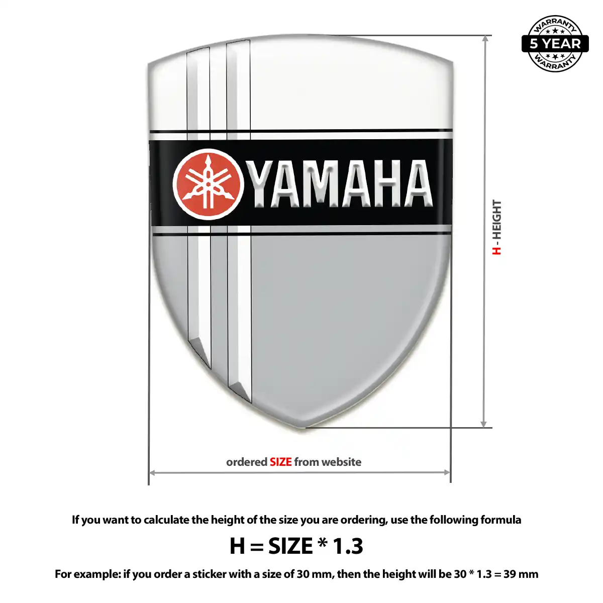 Yamaha Automotive Emblem Sticker Refined Design