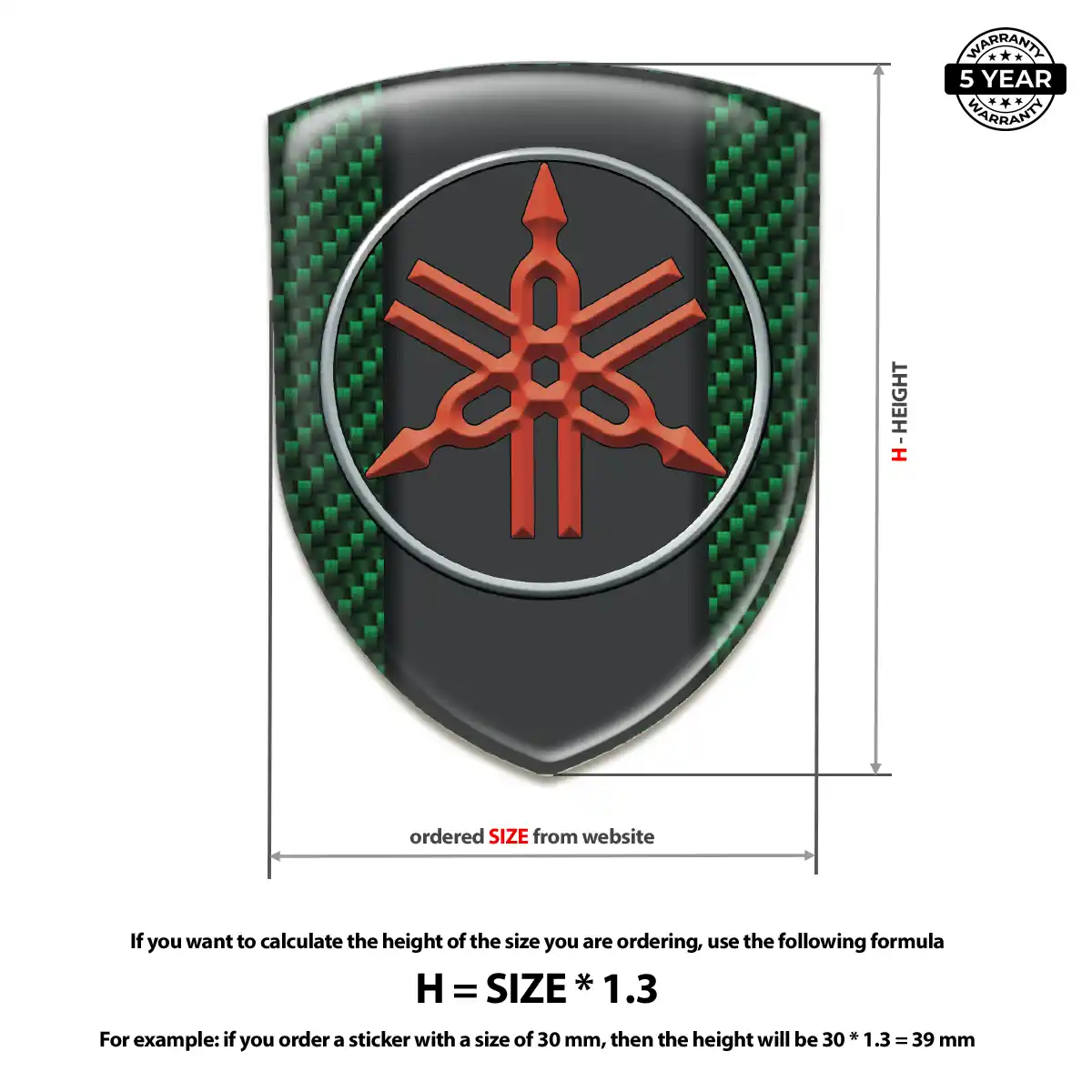 Yamaha Automotive Emblem Sticker Signature Grade