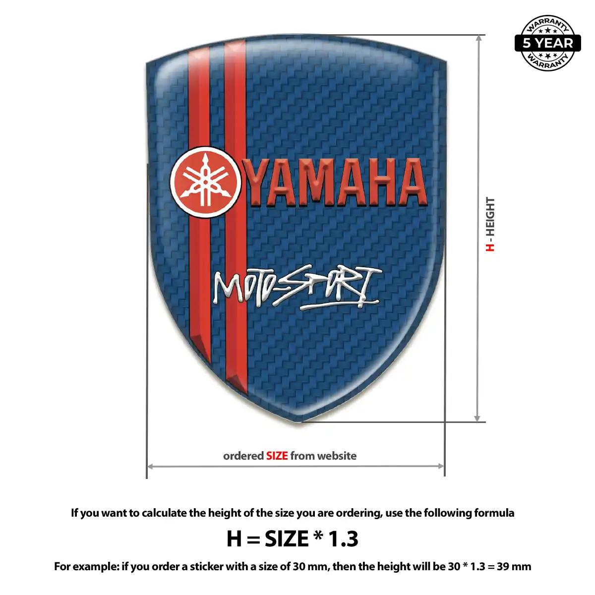 Yamaha Automotive Emblem Sticker Sleek Style
