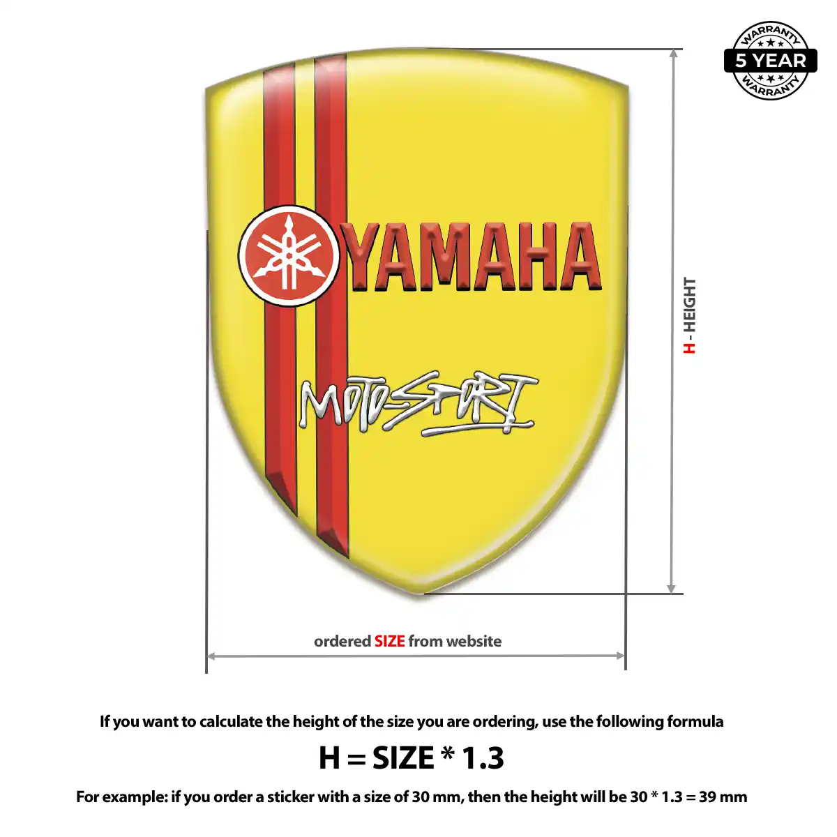 Yamaha Automotive Emblem Sticker Superior Craft