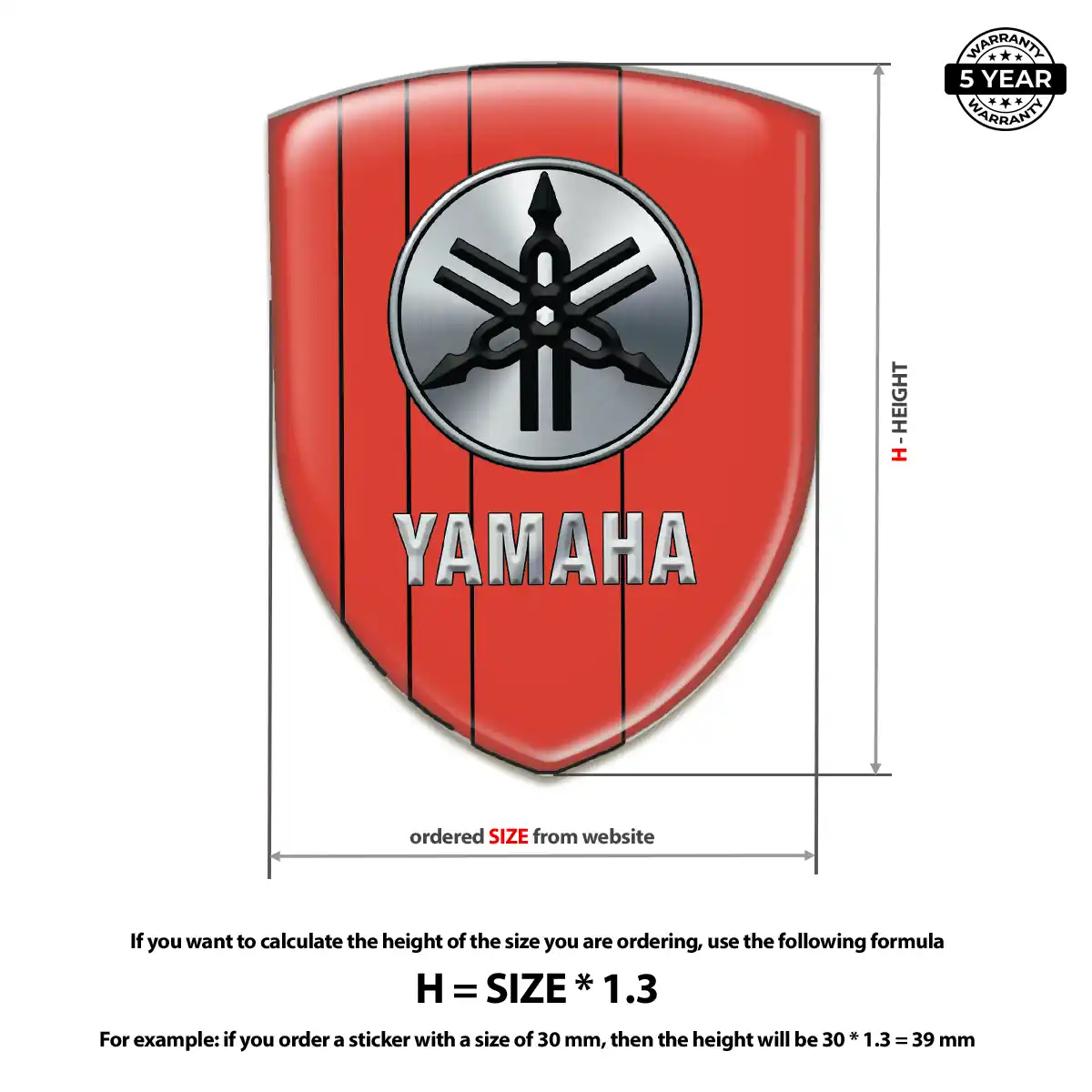 Yamaha Automotive Logo Sticker Branded Line