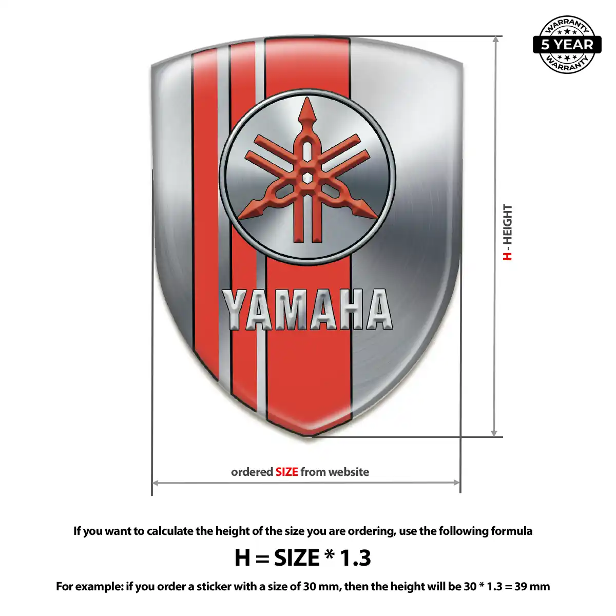 Yamaha Automotive Logo Sticker Cabin Style