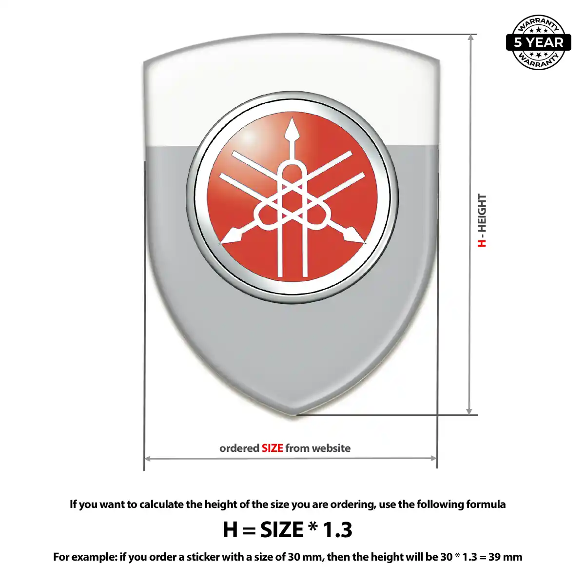 Yamaha Automotive Logo Sticker Elite Finish
