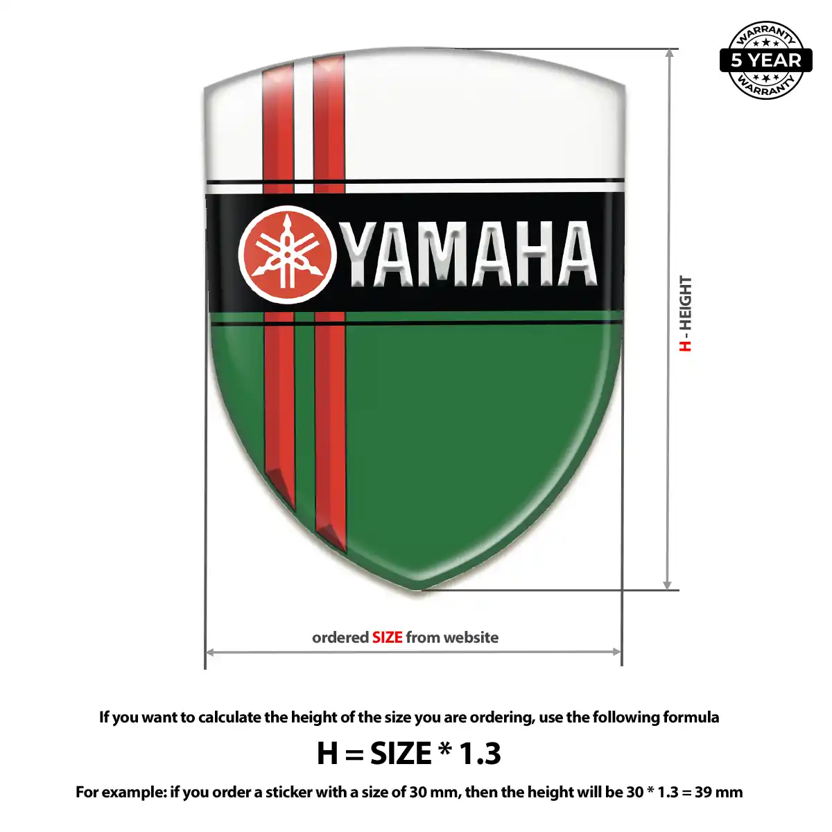 Yamaha Automotive Logo Sticker Exterior Luxe