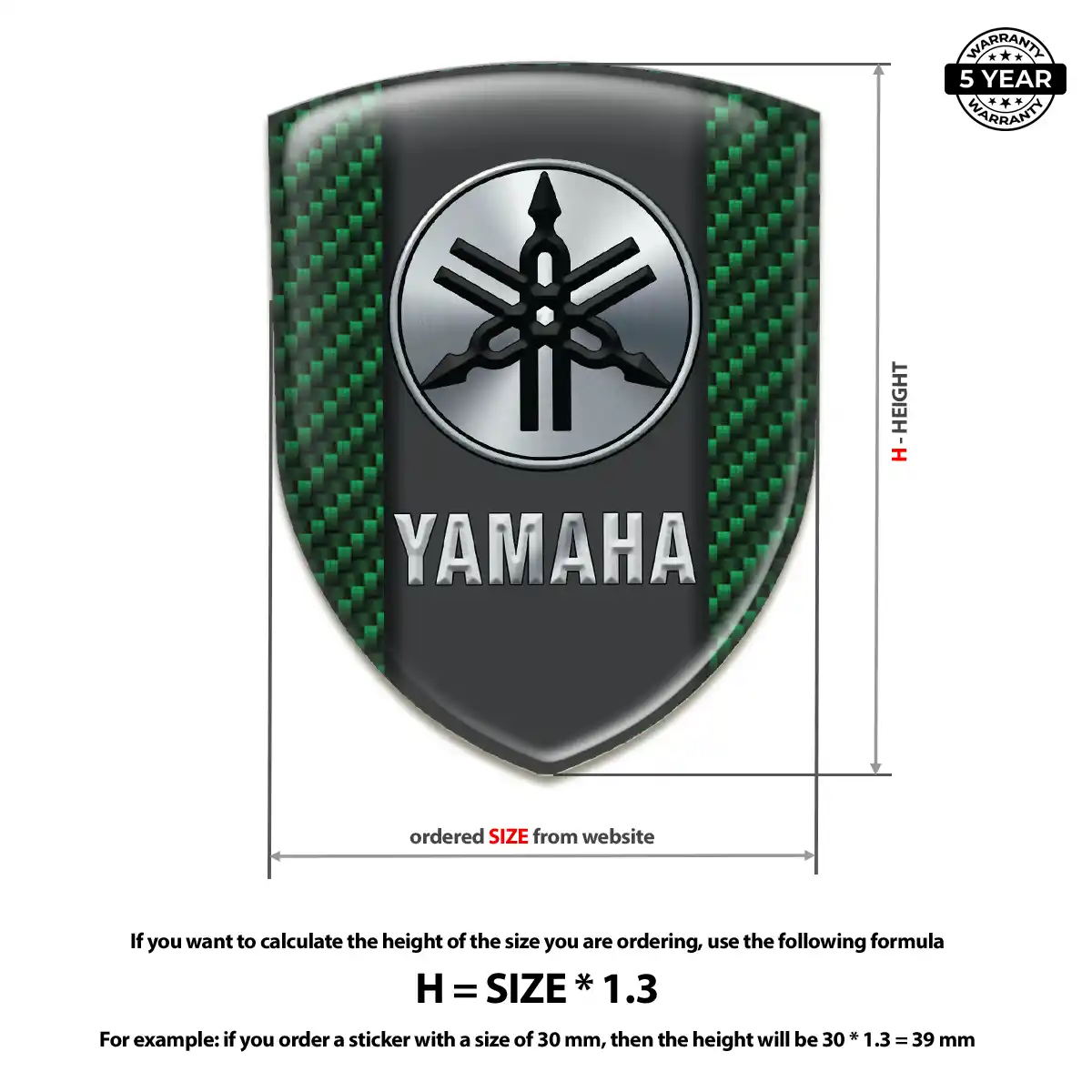 Yamaha Automotive Logo Sticker Interior Elegance