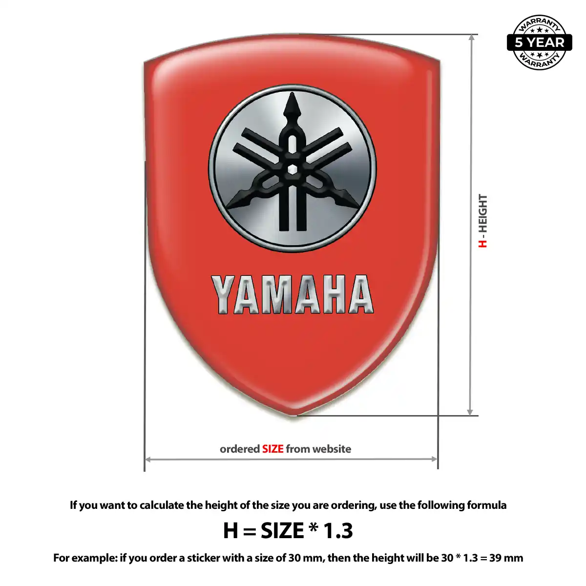 Yamaha Automotive Logo Sticker Noble Edition