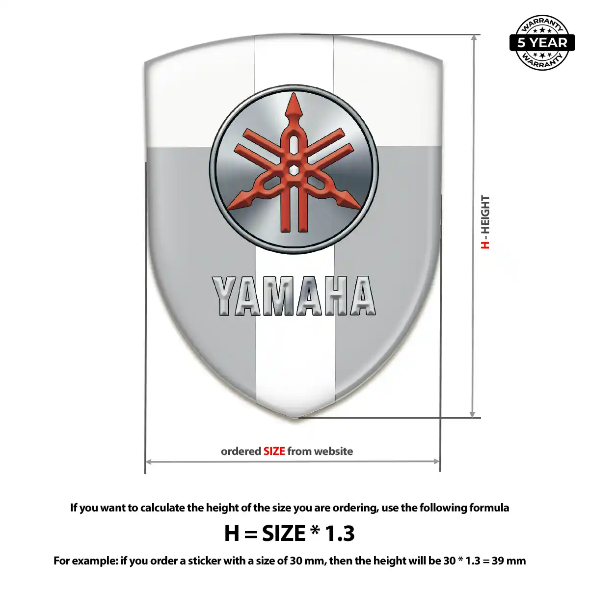 Yamaha Automotive Logo Sticker Opulent Line