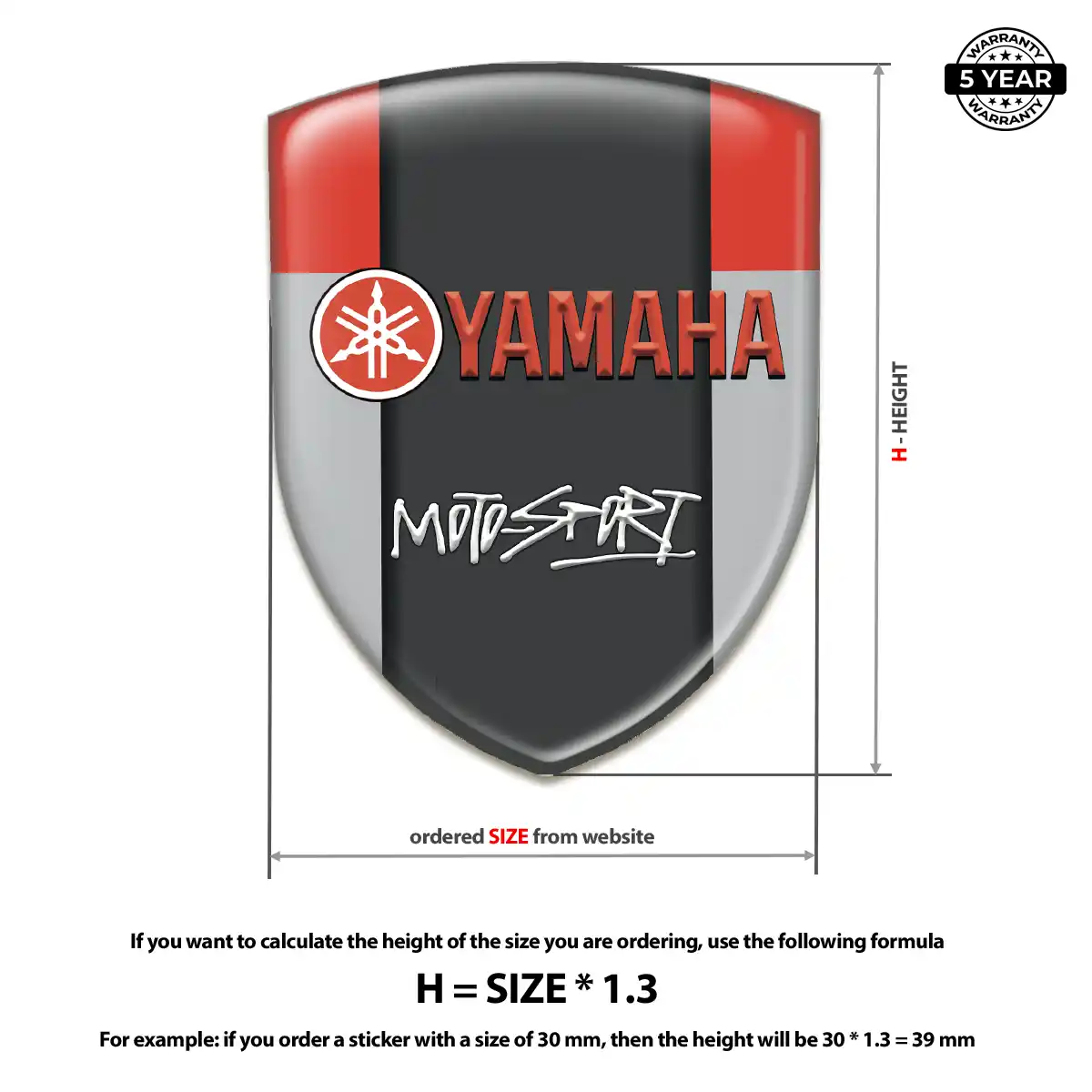 Yamaha Automotive Logo Sticker Outer Style