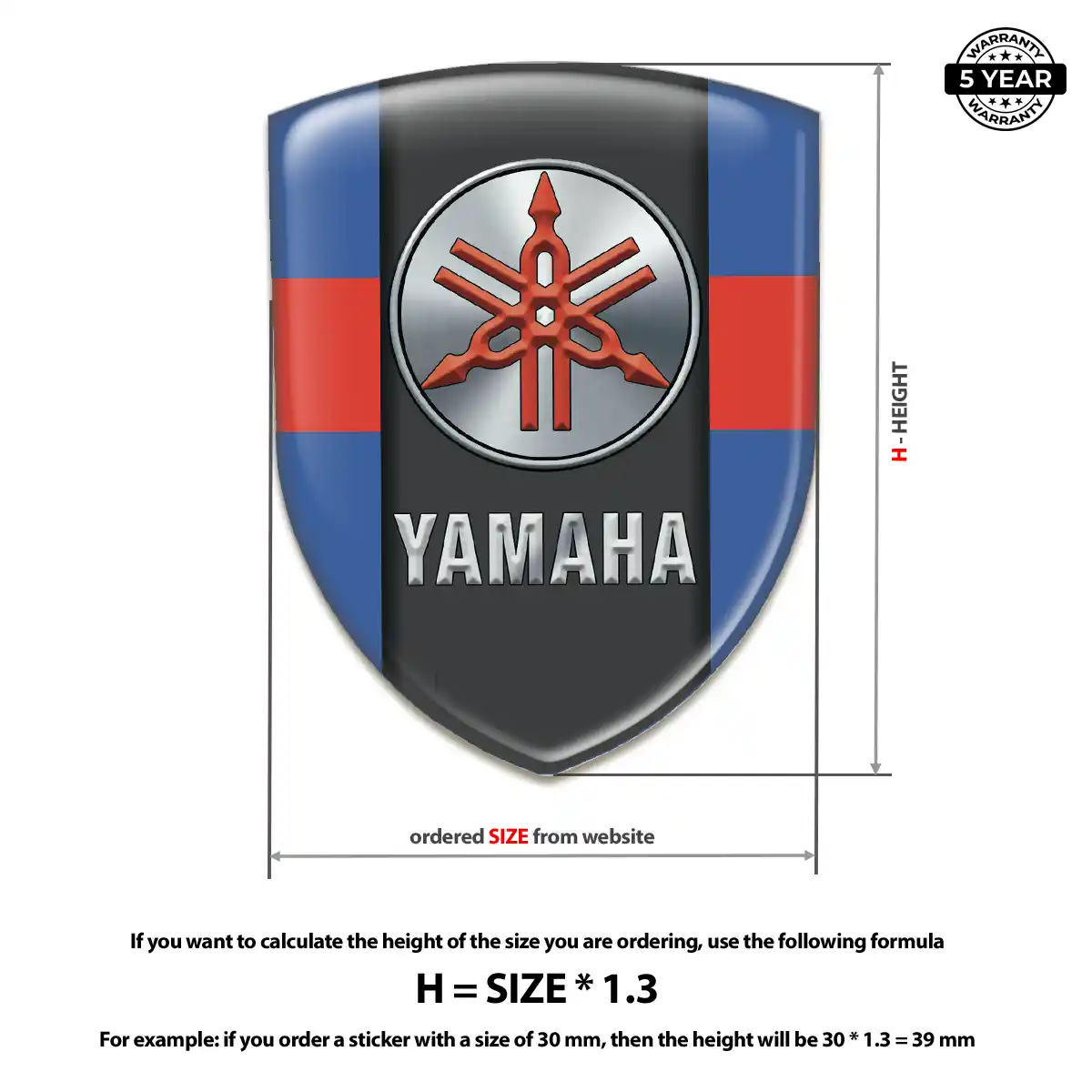 Yamaha Automotive Logo Sticker Prime Quality