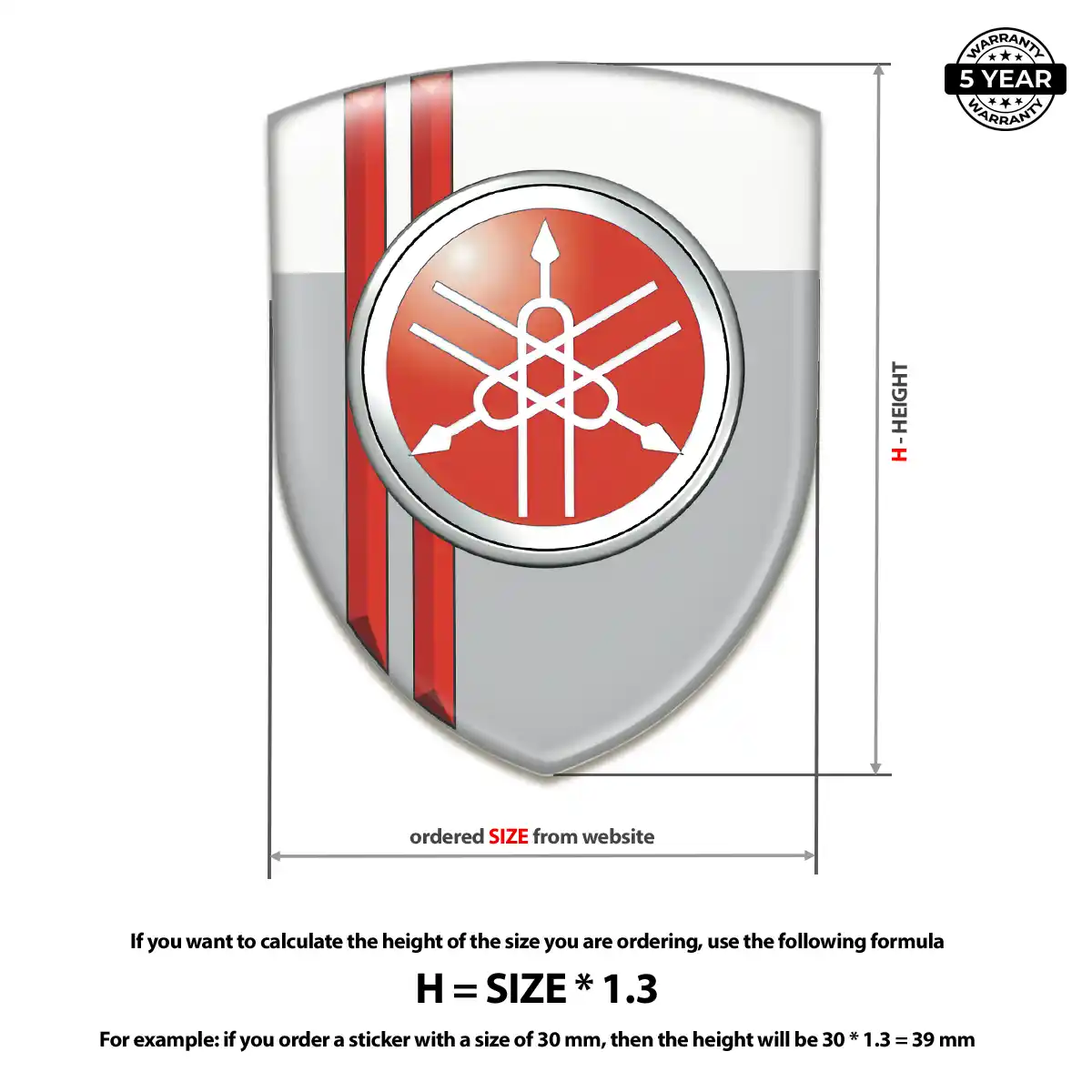 Yamaha Automotive Logo Sticker Refined Design