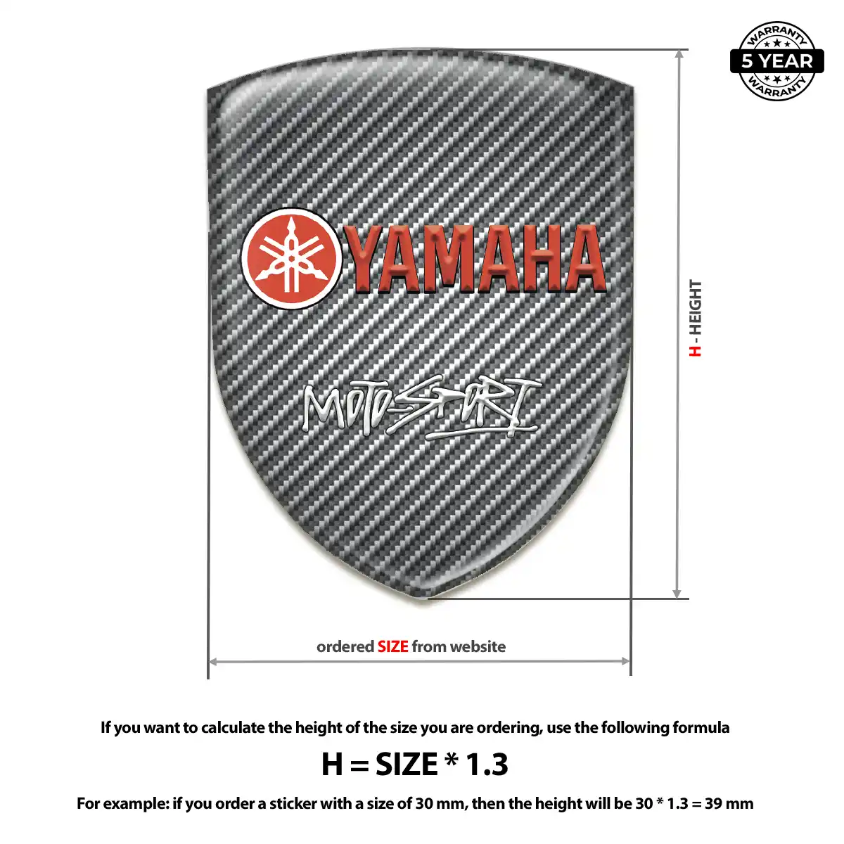 Yamaha Automotive Logo Sticker Resin Elite