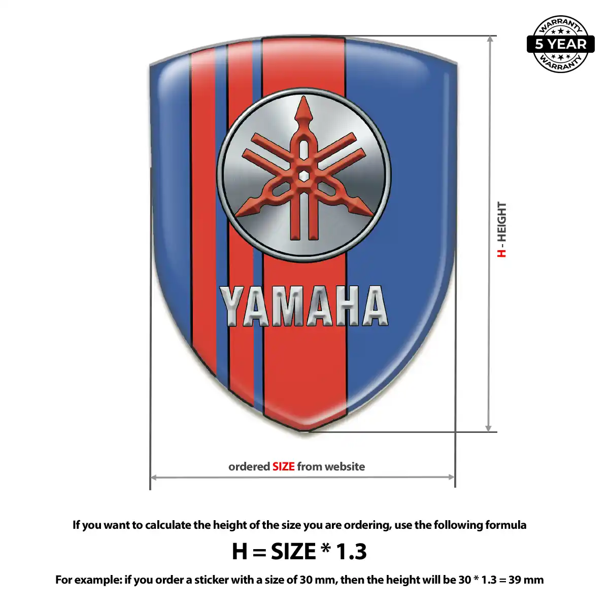 Yamaha Automotive Logo Sticker Signature Grade
