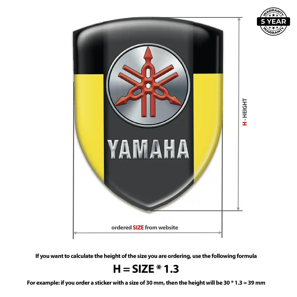 Yamaha Automotive Logo Sticker Sleek Style