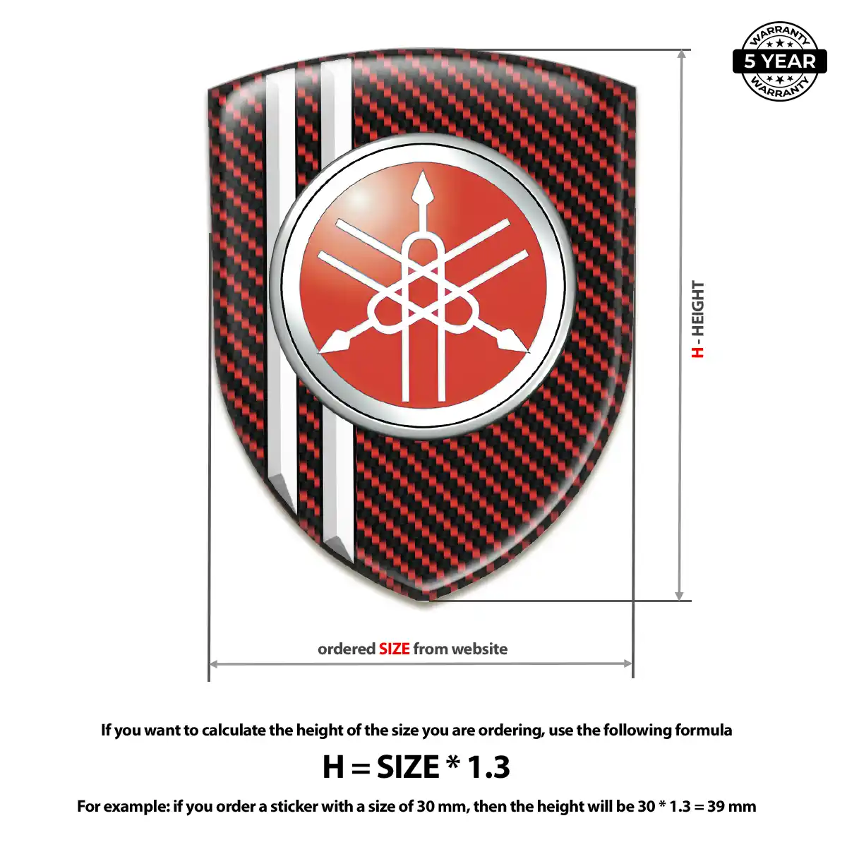 Yamaha Automotive Logo Sticker Vortex Series