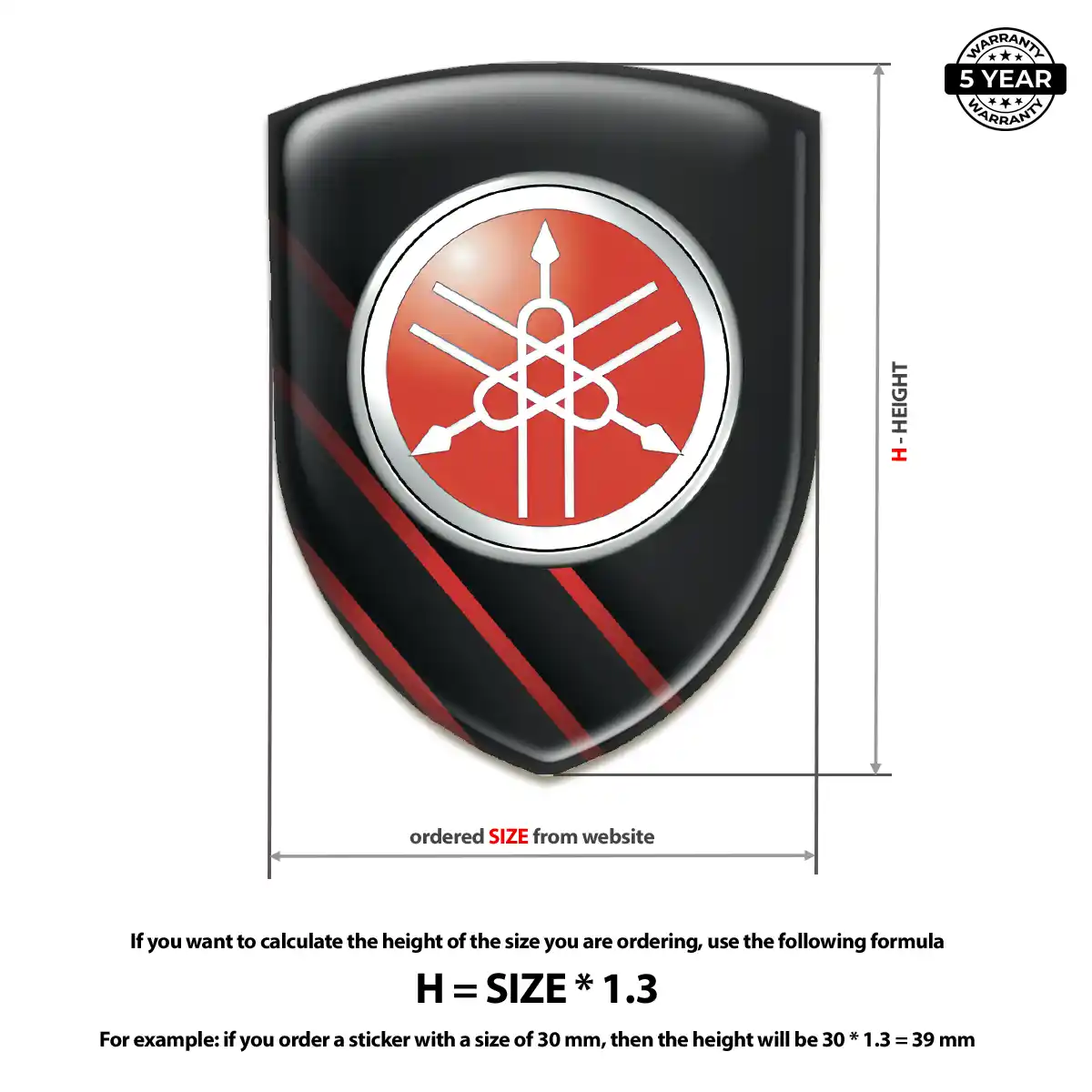 Yamaha Automotive Resin Decal Auto Tuning