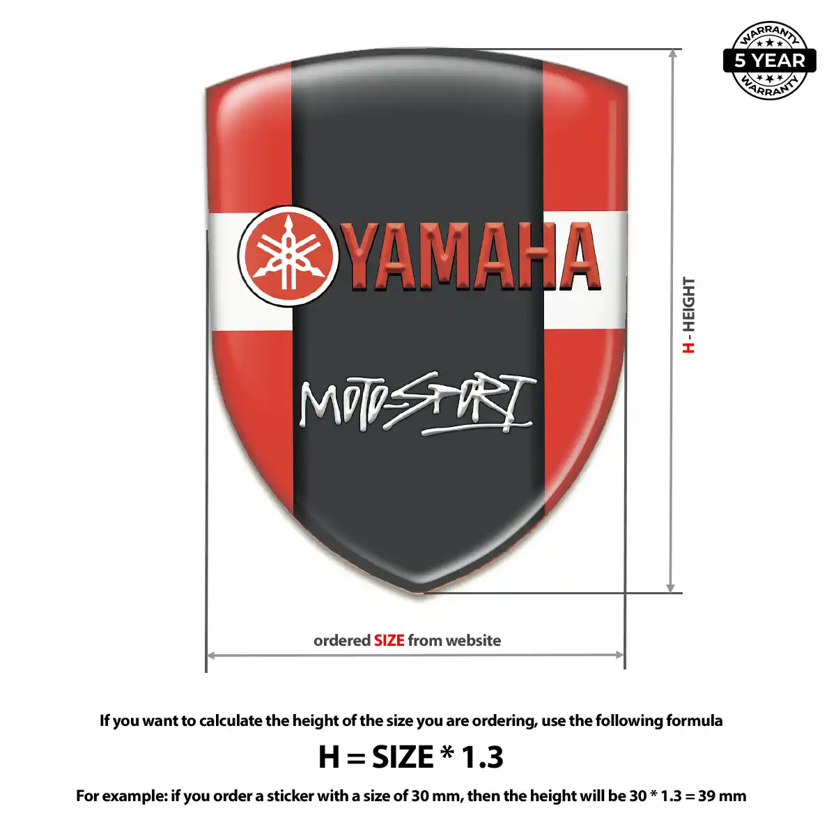 Yamaha Automotive Resin Decal Cabin Style