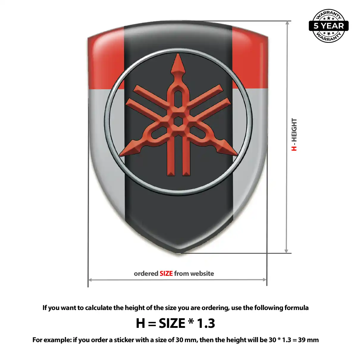 Yamaha Automotive Resin Decal Deluxe Edition