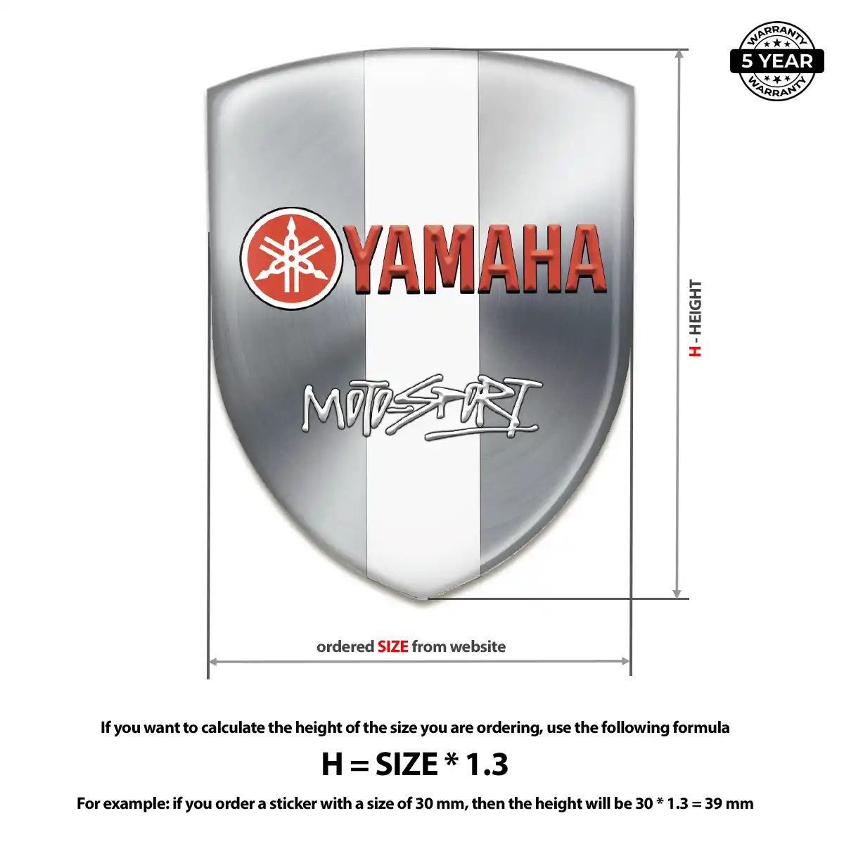 Yamaha Automotive Resin Decal Elite Edition