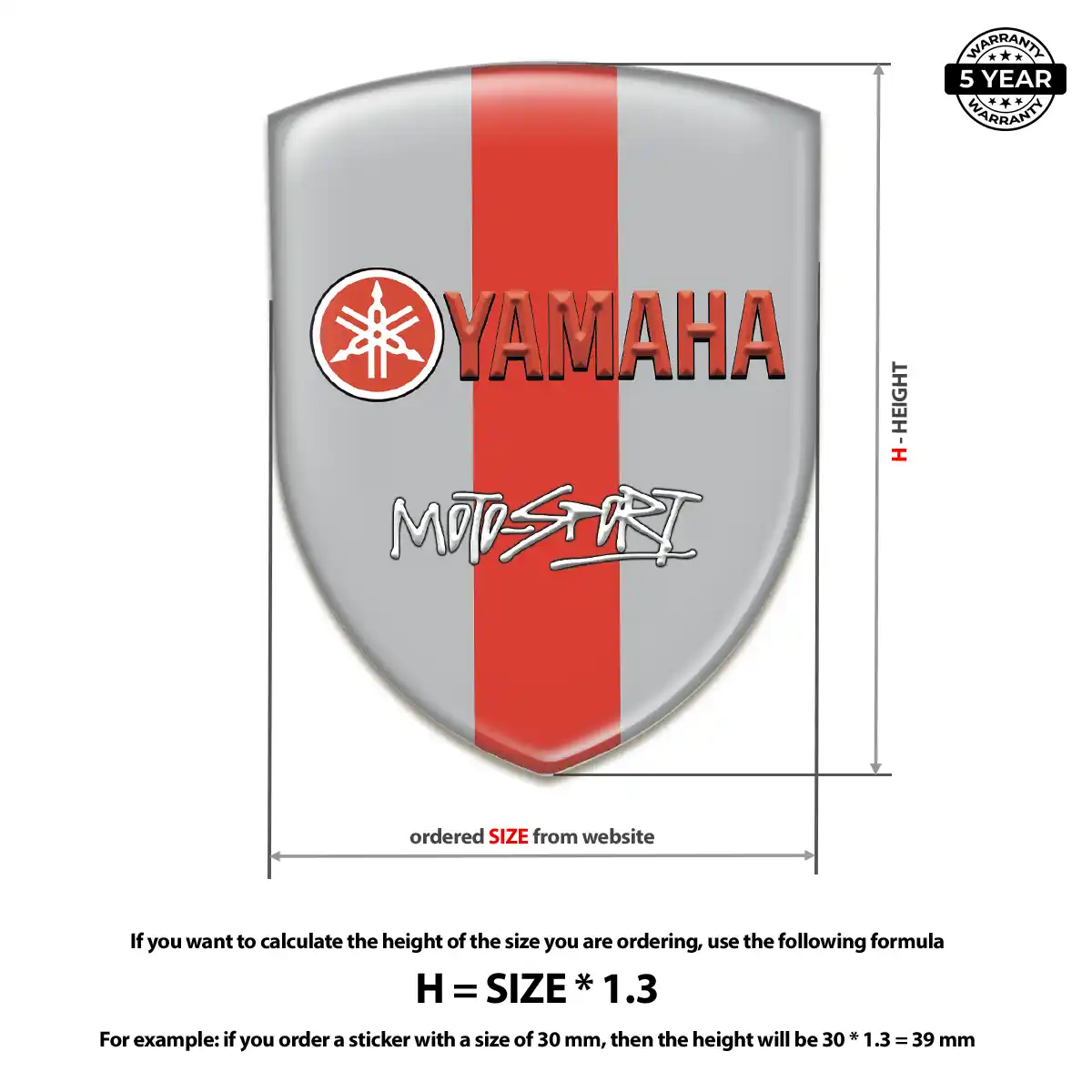 Yamaha Automotive Resin Decal Elite Finish