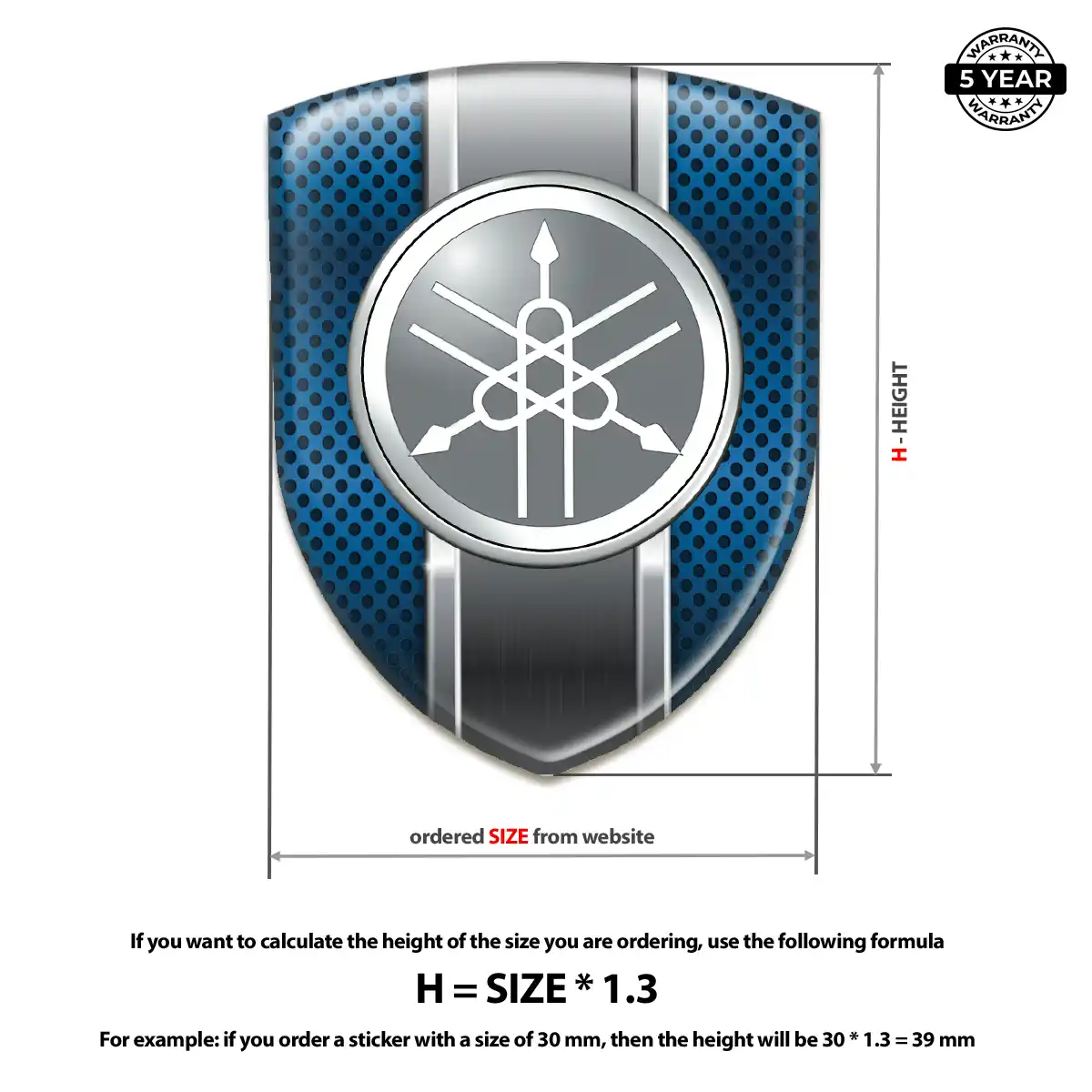 Yamaha Automotive Resin Decal Marked Edition