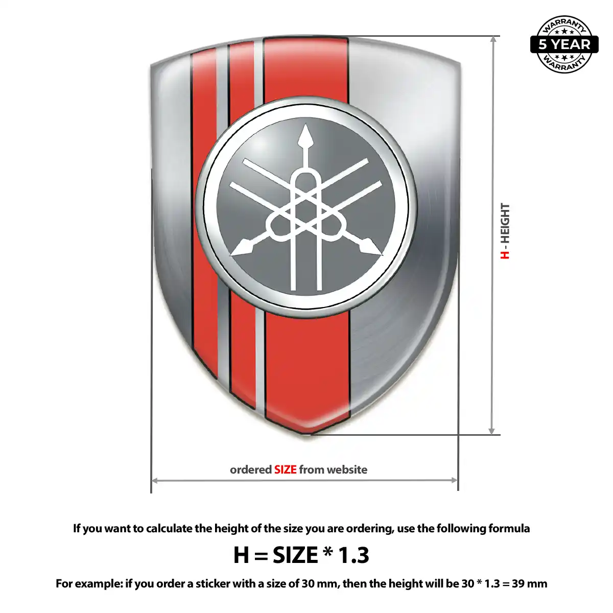 Yamaha Automotive Resin Decal Opulent Line