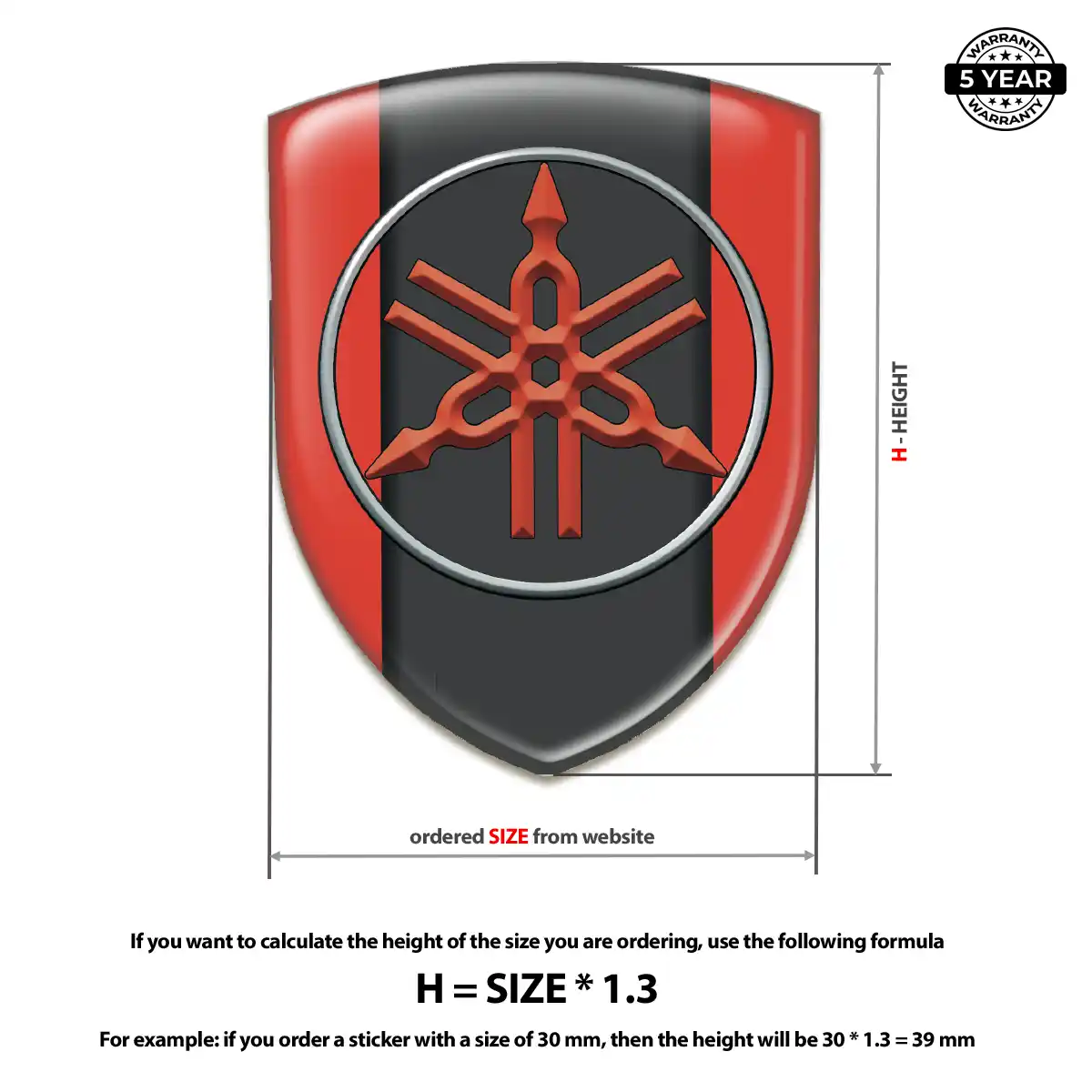 Yamaha Automotive Resin Decal Prime Quality