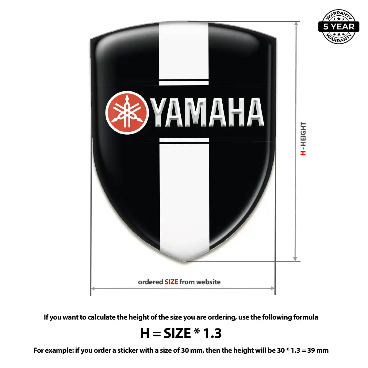 Yamaha Automotive Resin Decal Resin Elite