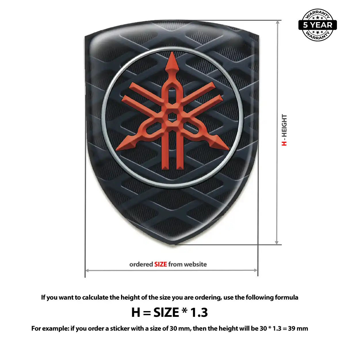 Yamaha Automotive Resin Decal Signature Edition