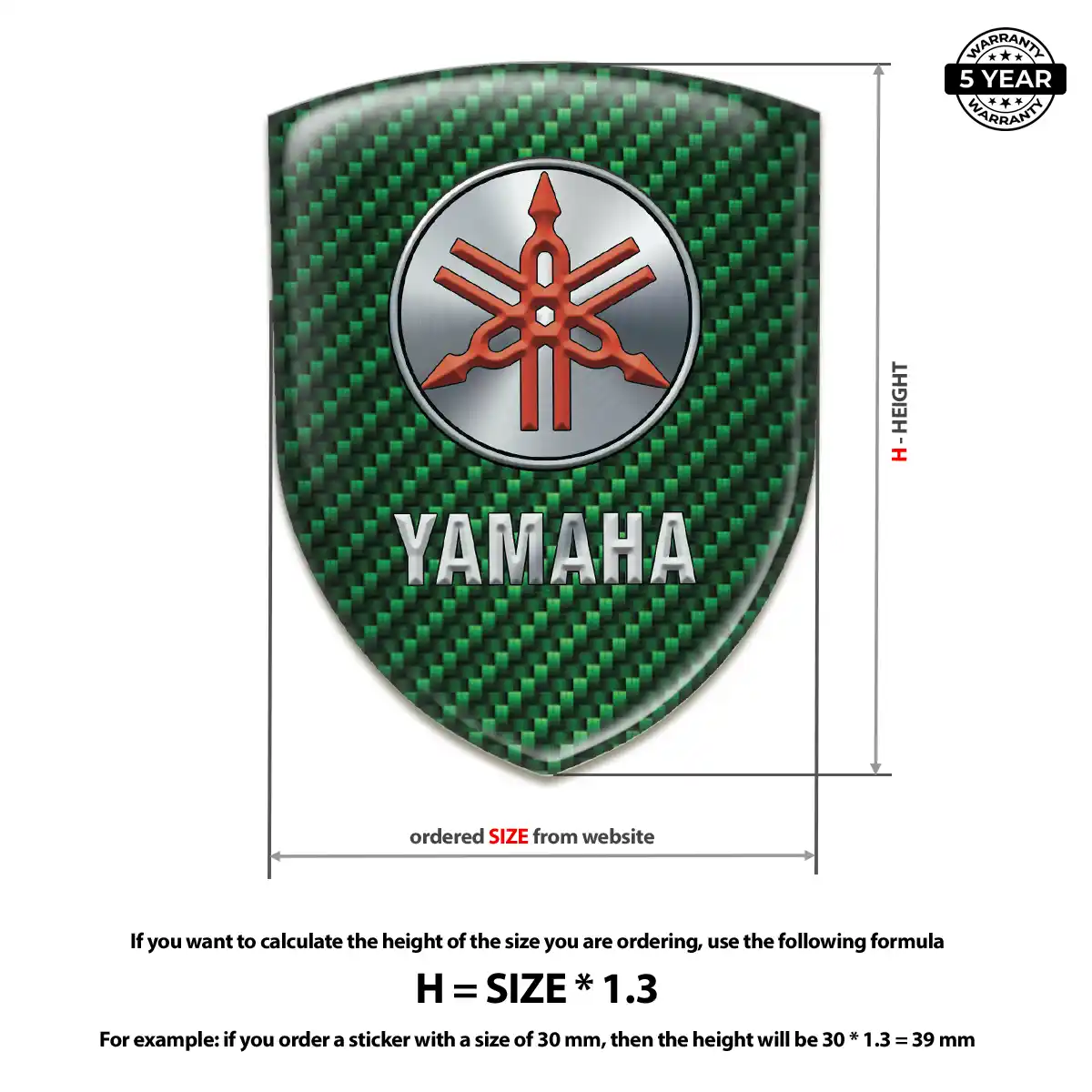 Yamaha Automotive Resin Decal Signature Grade