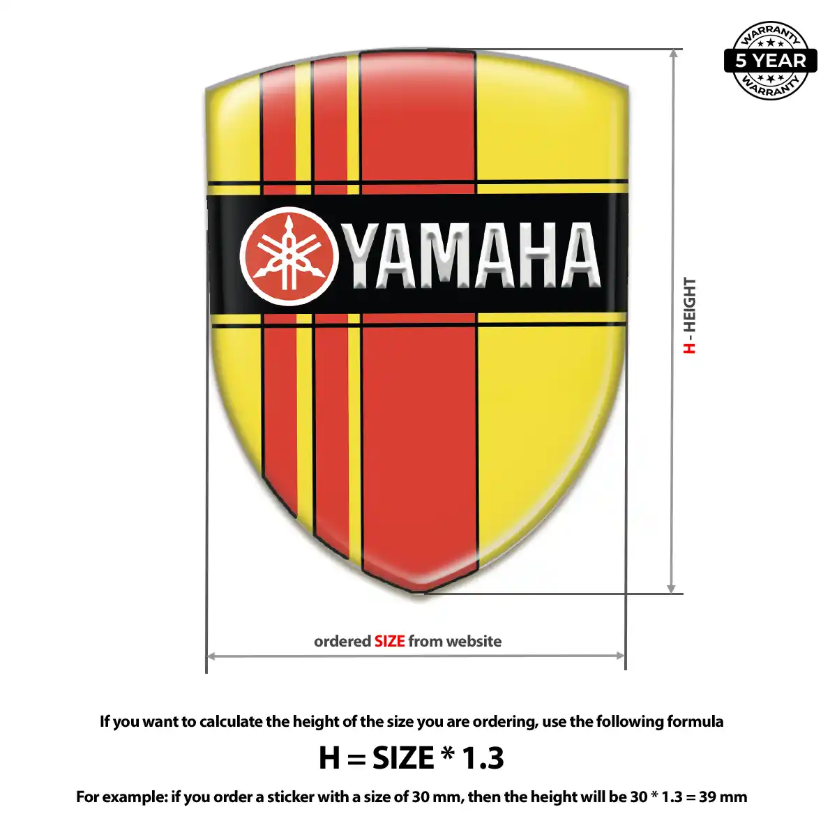 Yamaha Automotive Resin Decal Street Tuning