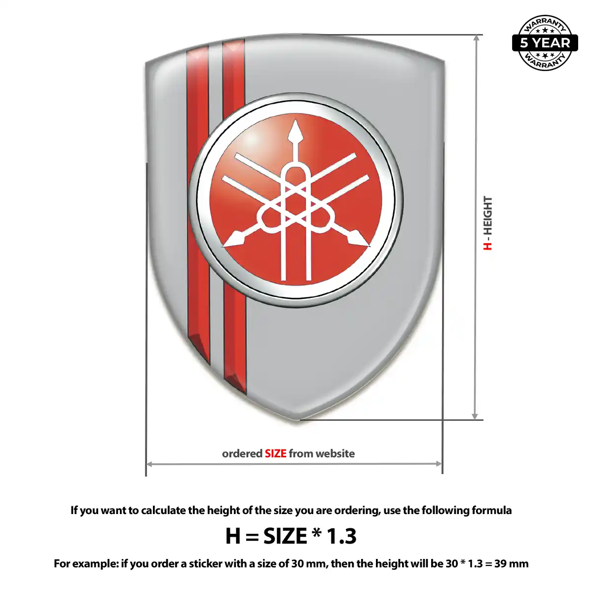 Yamaha Automotive Resin Decal Superior Craft