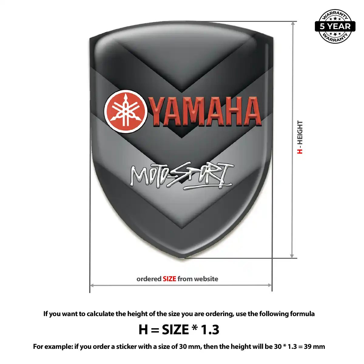 Yamaha Badge Premium Dome