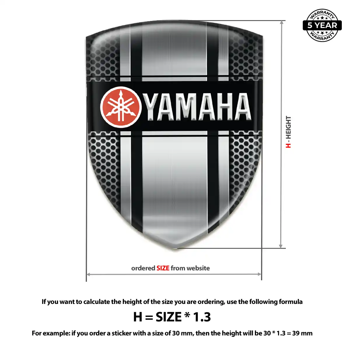 Yamaha Car Badge Sticker Deluxe Edition
