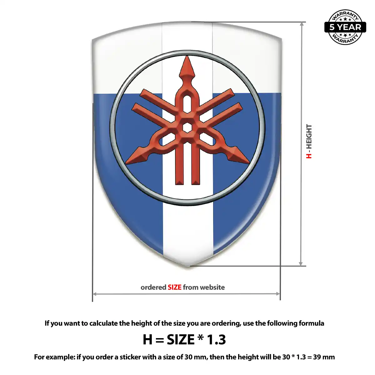 Yamaha Car Badge Sticker Elite Edition