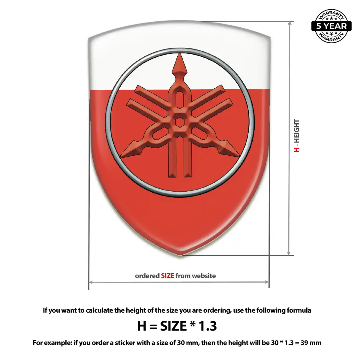 Yamaha Car Badge Sticker Exclusive Series