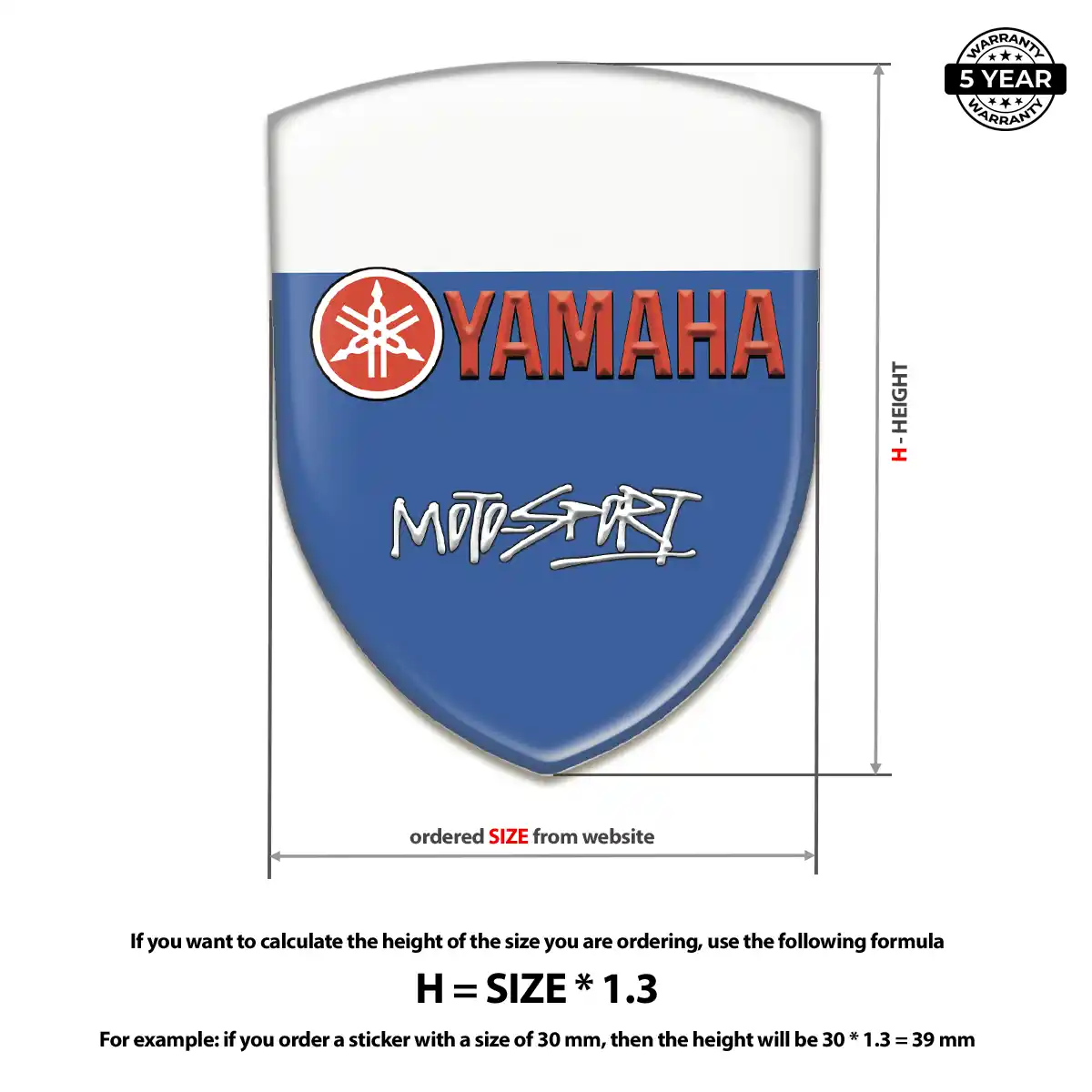 Yamaha Car Badge Sticker Exterior Luxe