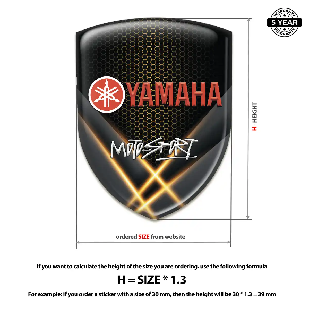 Yamaha Car Badge Sticker Interior Elegance