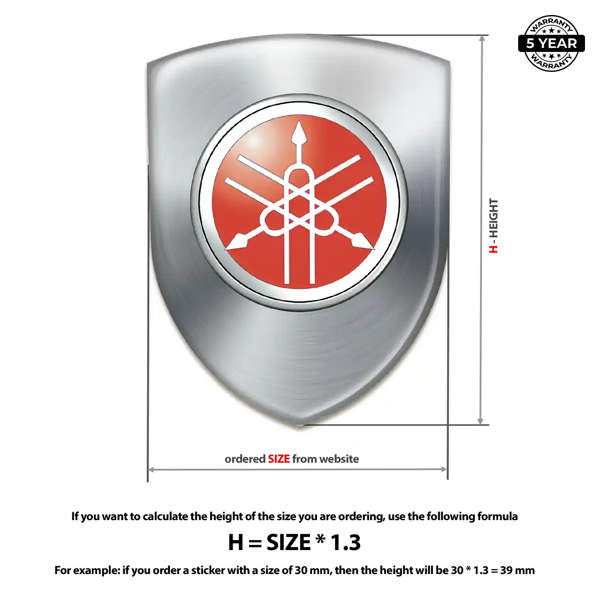 Yamaha Car Badge Sticker Interior Luxe