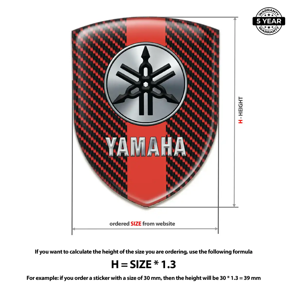 Yamaha Car Badge Sticker Marked Edition