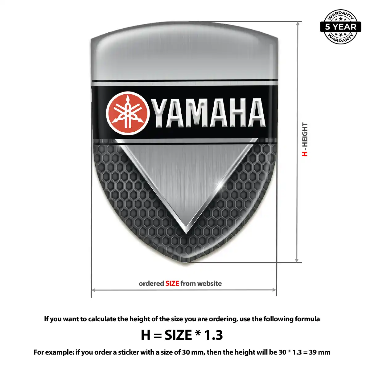Yamaha Car Badge Sticker Opulent Line