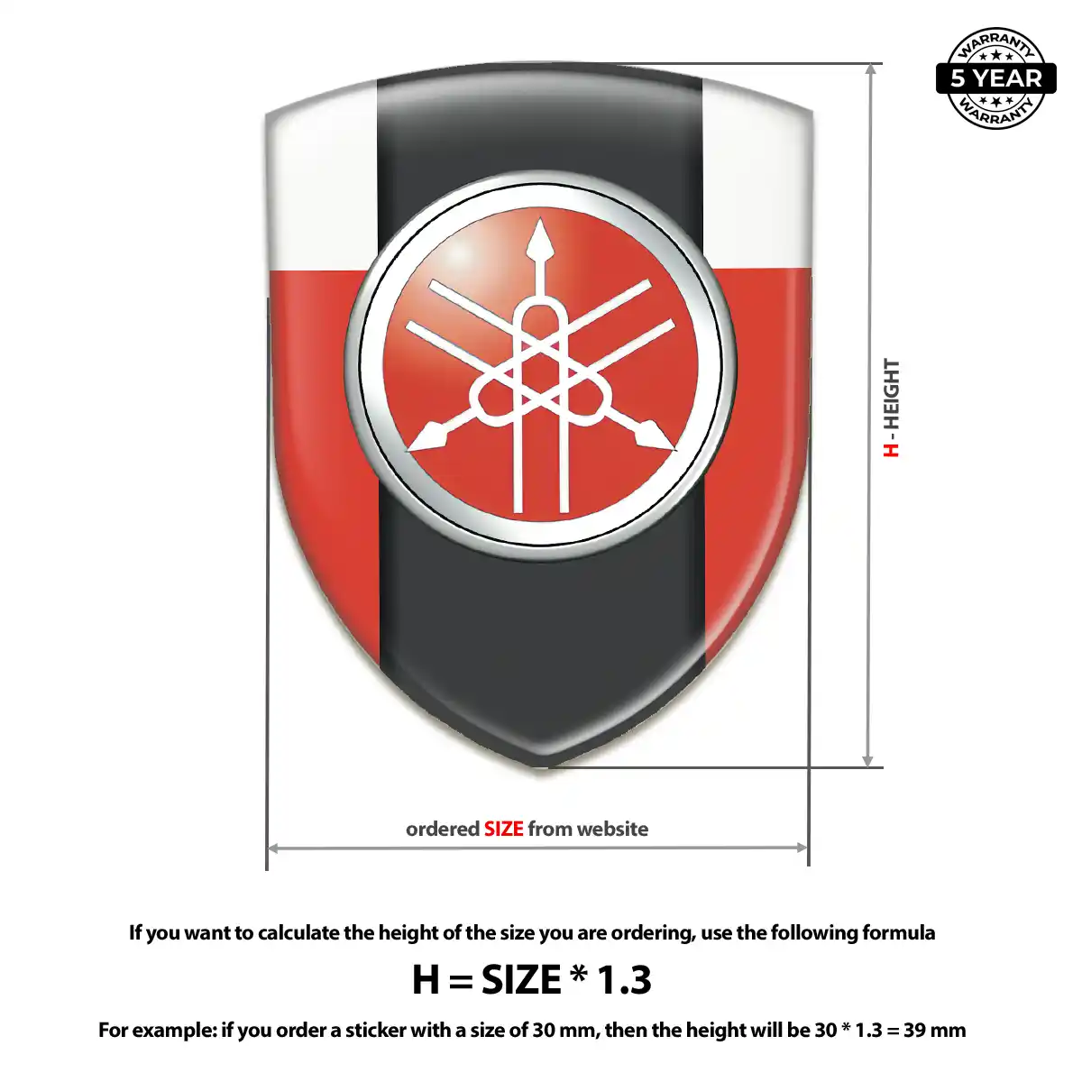 Yamaha Car Badge Sticker Outer Style